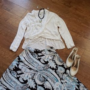 Abercrombie & Fitch white high low top